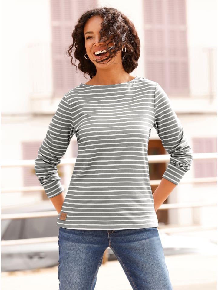 WITT WEIDEN Толстовка в полоску серого цвета с оттенком экрю
WITT WEIDEN Толстовка в полоску серого цвета с оттенком экрю