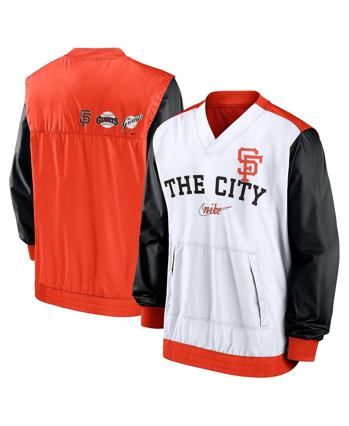 Мужской белый, оранжевый пуловер с v-образным вырезом San Francisco Giants Rewind Warmup Jacket Nike
Мужской белый, оранжевый пуловер с v-образным вырезом San Francisco Giants Rewind Warmup Jacket Nike