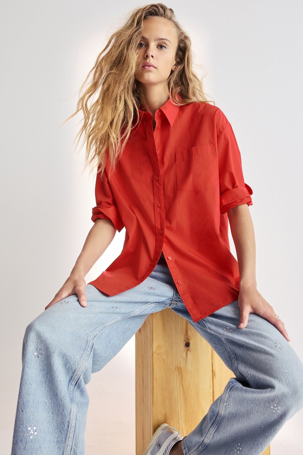 Рубашка свободного покроя из 100% хлопка Next, красный
Рубашка свободного покроя из 100% хлопка Next, красный