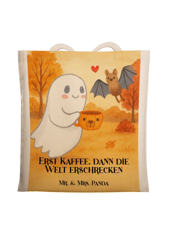 Mr. & Mrs. Panda Сумка-шоппер с изображением привидения и надписью "Кофе" белого цвета
Mr. & Mrs. Panda Сумка-шоппер с изображением привидения и надписью "Кофе" белого цвета