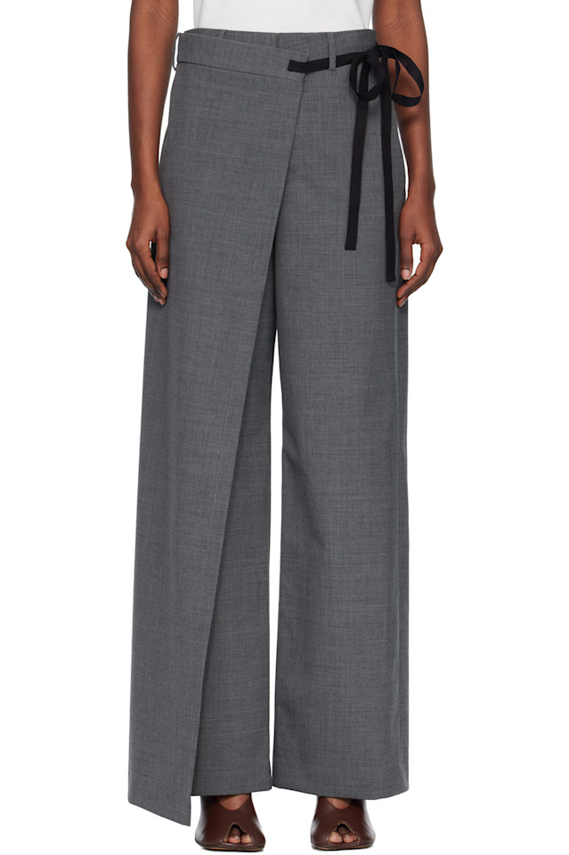 Mm6 Maison Margiela Серые брюки из шерстяной смеси
Mm6 Maison Margiela Серые брюки из шерстяной смеси