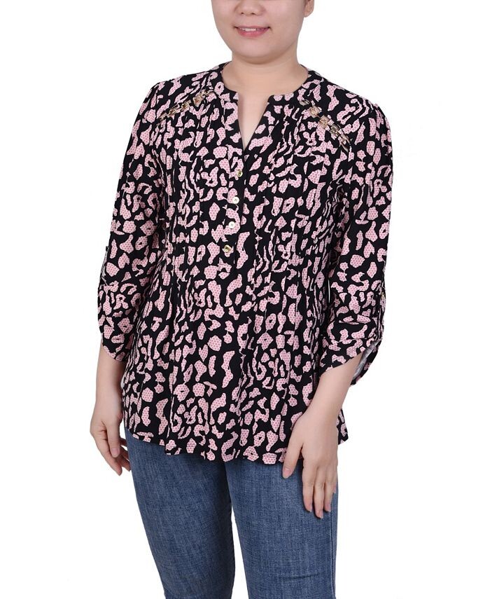 Топ Petite с защипами спереди и цепочкой NY Collection, тан/бежевый
Топ Petite с защипами спереди и цепочкой NY Collection, тан/бежевый