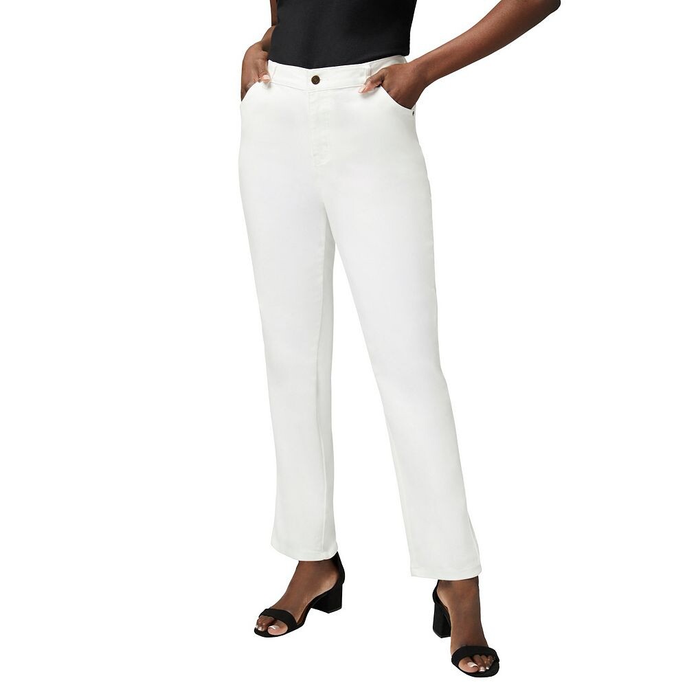 Женские прямые джинсы из эластичного денима Jessica London больших размеров для миниатюрных размеров, белый
Женские прямые джинсы из эластичного денима Jessica London больших размеров для миниатюрных размеров, белый