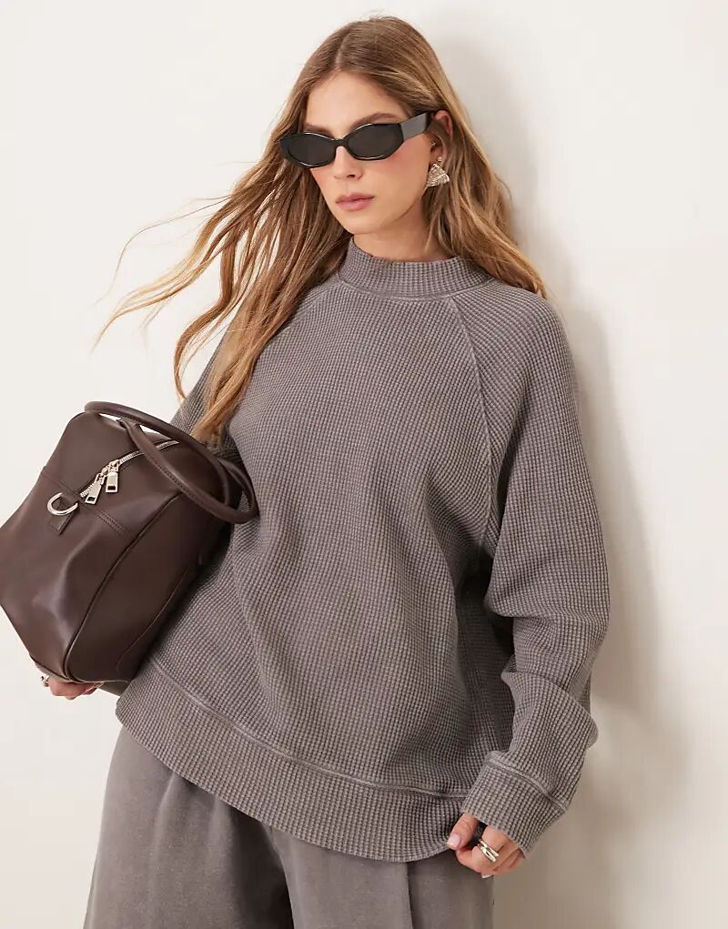 Плотный топ реглан с высоким воротом и длинными рукавами вафельного цвета, выбеленный серый ASOS DESIGN
Плотный топ реглан с высоким воротом и длинными рукавами вафельного цвета, выбеленный серый ASOS DESIGN