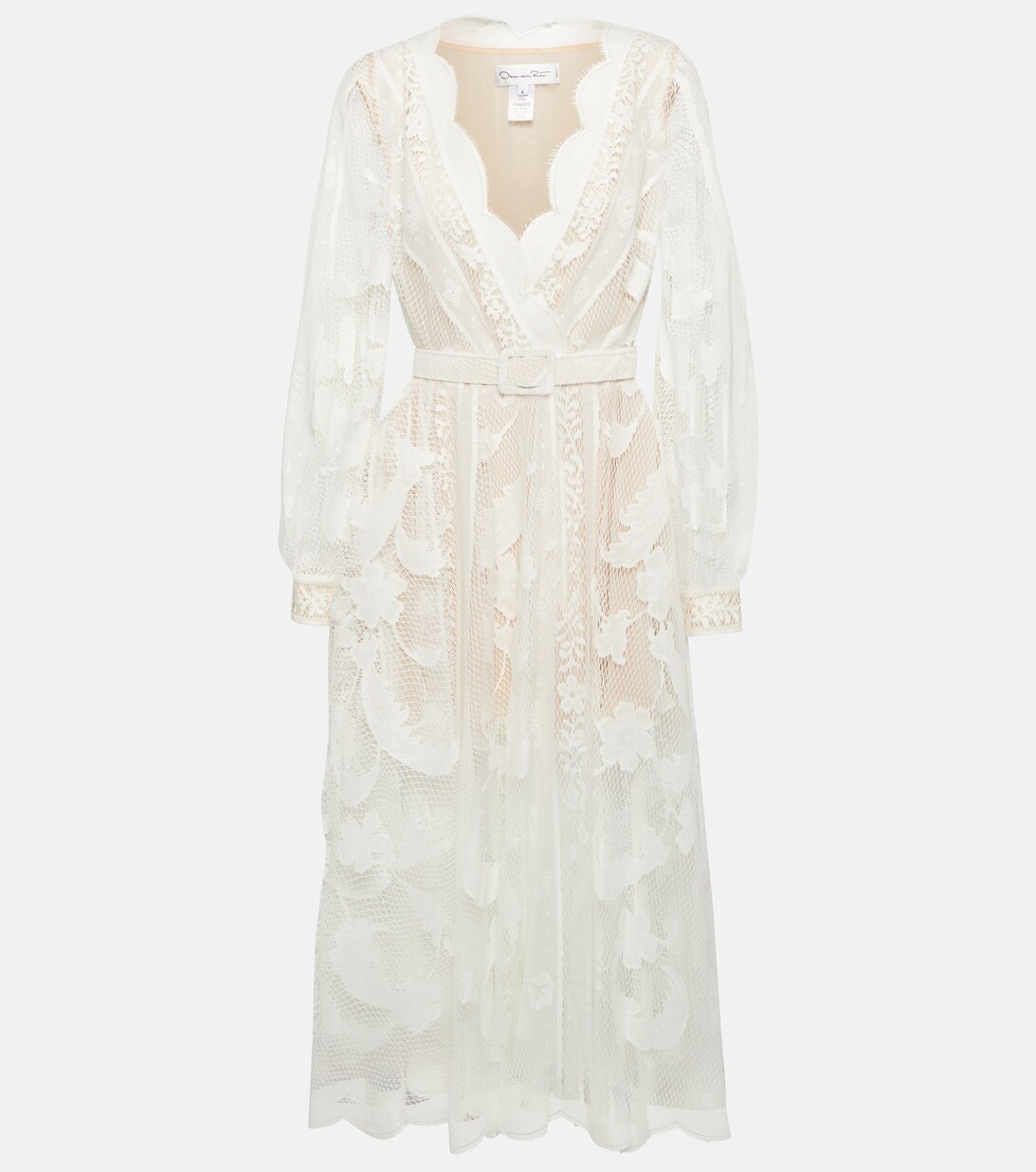 Кружевное платье миди из смесового хлопка с поясом OSCAR DE LA RENTA, белый
Кружевное платье миди из смесового хлопка с поясом OSCAR DE LA RENTA, белый