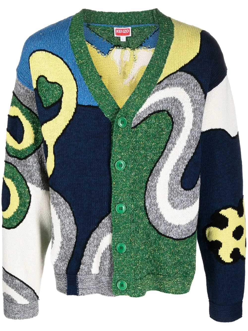 Кардиган вязки интарсия KENZO, синий
Кардиган вязки интарсия KENZO, синий
