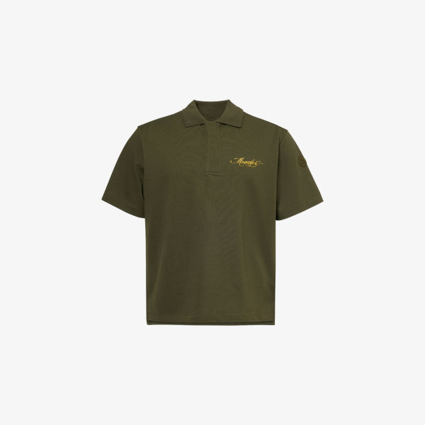 Поло Moncler Script с коротким рукавом из хлопкового джерси с вышитым логотипом, зеленый
Поло Moncler Script с коротким рукавом из хлопкового джерси с вышитым логотипом, зеленый
