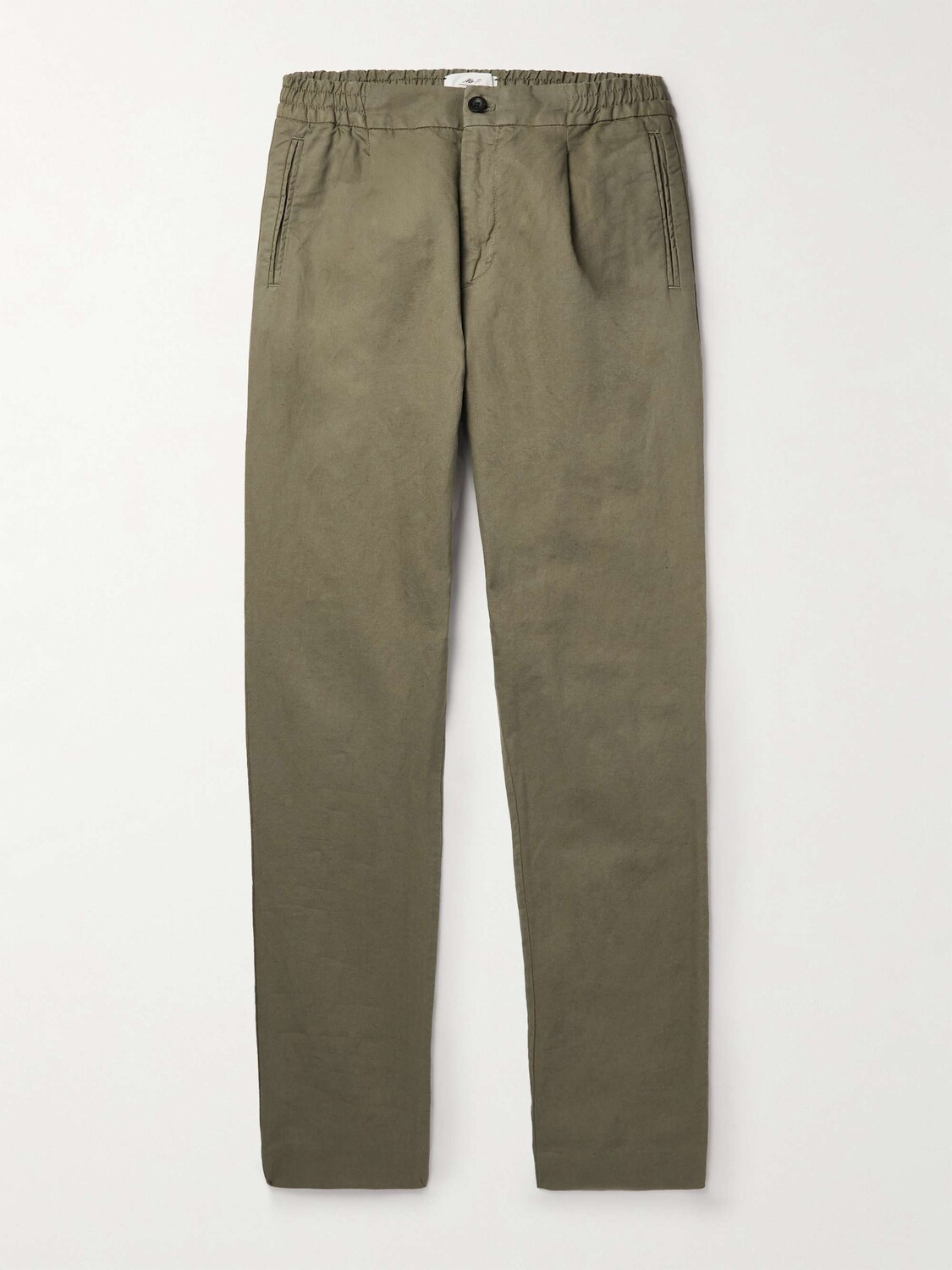 Брюки прямого кроя из хлопка и льна со складками Mr P., зеленый
Брюки прямого кроя из хлопка и льна со складками Mr P., зеленый