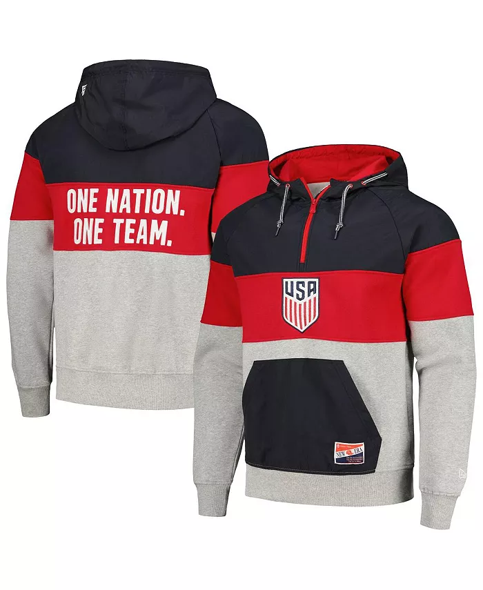 Мужская худи с молнией на четверть и регланными рукавами 5th & Ocean by Navy, Gray USMNT New Era
Мужская худи с молнией на четверть и регланными рукавами 5th & Ocean by Navy, Gray USMNT New Era