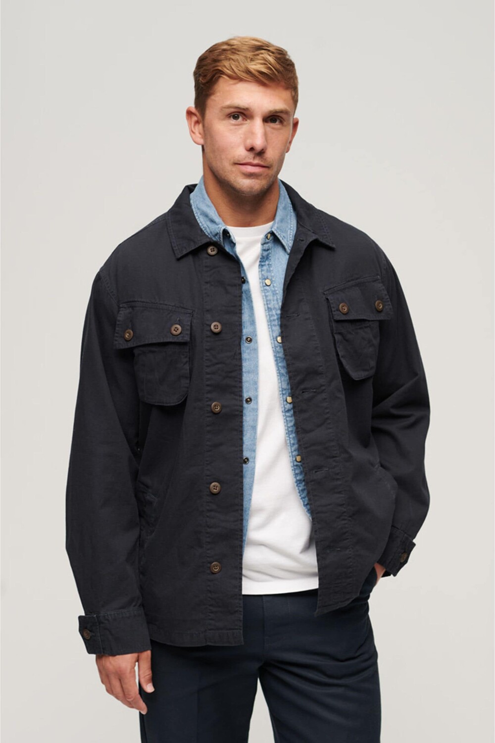 Рубашка в стиле милитари Superdry, черный
Рубашка в стиле милитари Superdry, черный