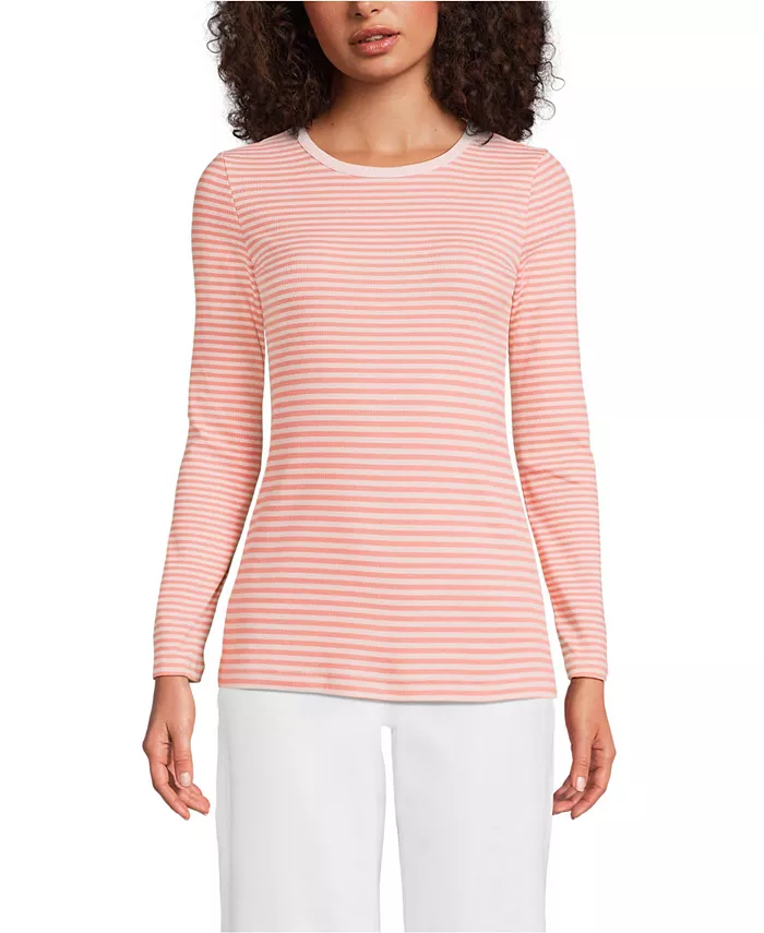 Женская футболка с длинным рукавом и микрорубчиком Lands' End, розовый
Женская футболка с длинным рукавом и микрорубчиком Lands' End, розовый