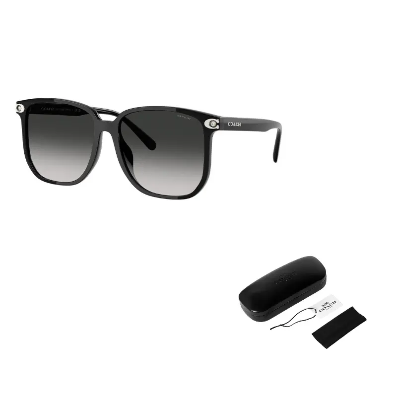 COACH Литьевые квадратные солнцезащитные очки женские черные, Black
COACH Литьевые квадратные солнцезащитные очки женские черные, Black