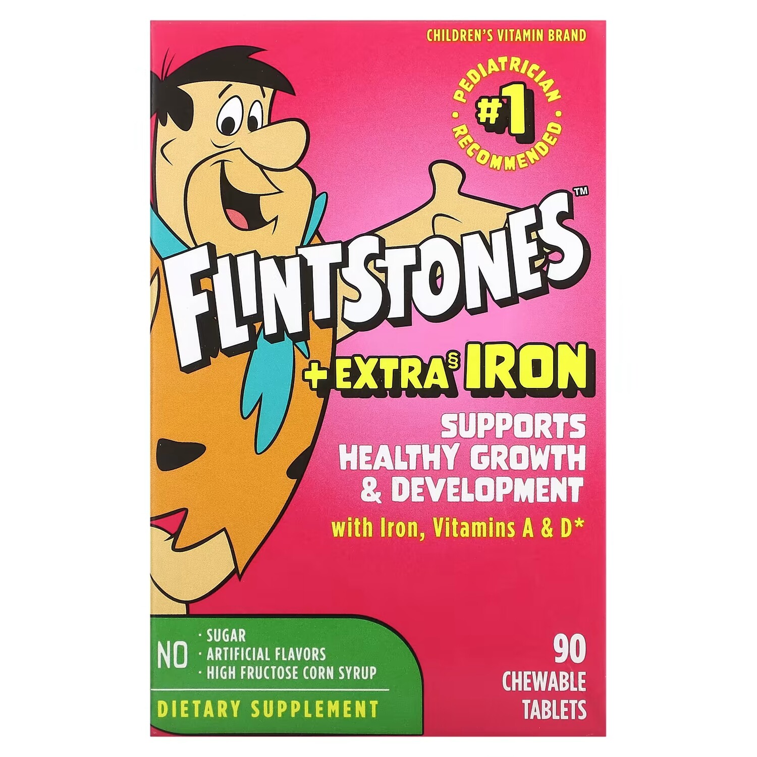 Мультивитамины Flintstones для детей с дополнительным содержанием железа, 90 жевательных таблеток
Мультивитамины Flintstones для детей с дополнительным содержанием железа, 90 жевательных таблеток