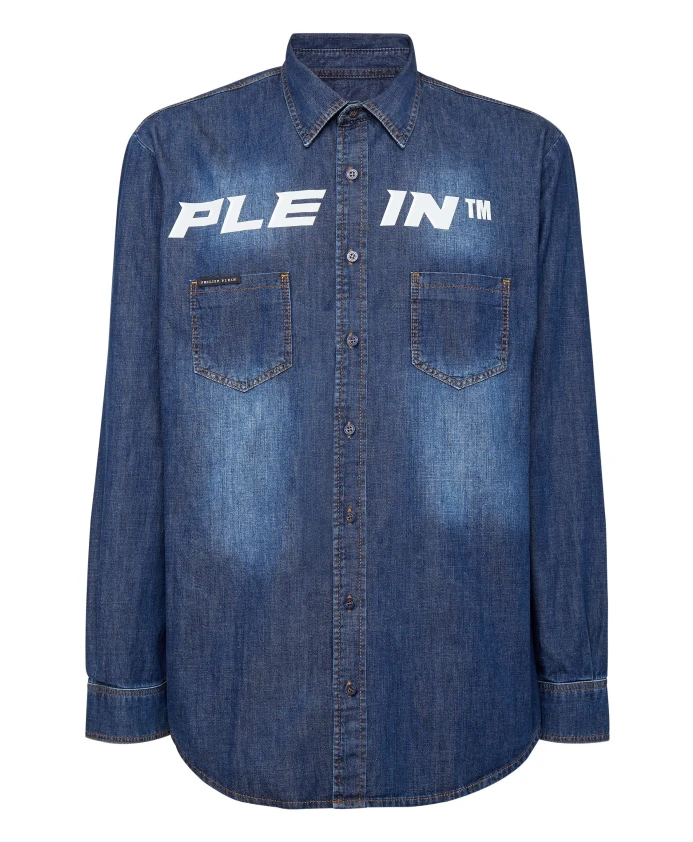 Джинсовая рубашка с логотипом Philipp Plein, синий
Джинсовая рубашка с логотипом Philipp Plein, синий