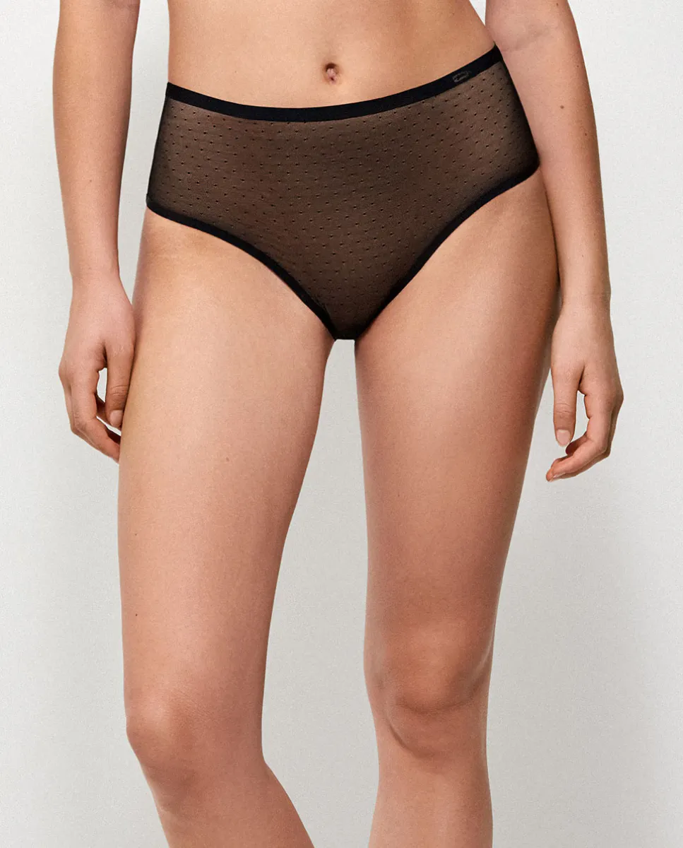 Трусики с высокой талией из ткани плюмети Gisela, черный
Трусики с высокой талией из ткани плюмети Gisela, черный