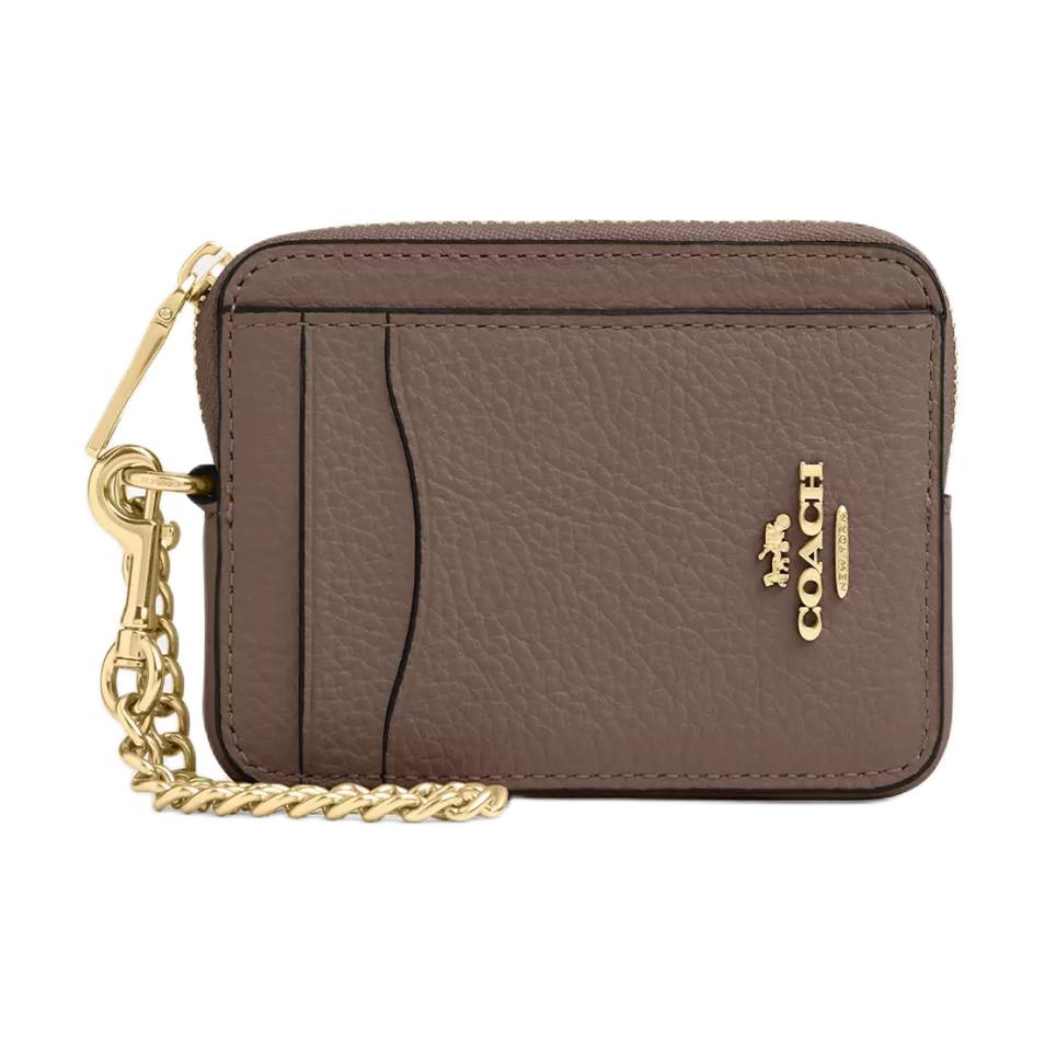 COACH Кардхолдер из полированной галечной кожи мини для женщин Dark Stone
COACH Кардхолдер из полированной галечной кожи мини для женщин Dark Stone