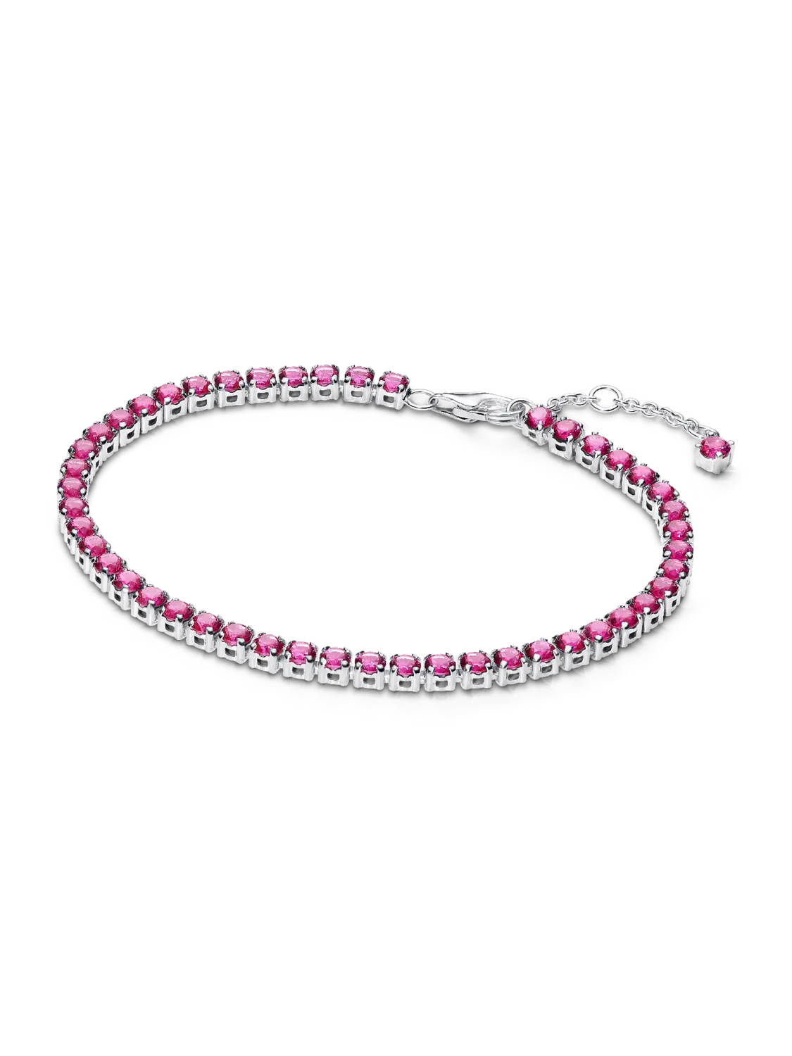 Сверкающий розовый теннисный браслет Pandora, серебро 925 пробы
Сверкающий розовый теннисный браслет Pandora, серебро 925 пробы