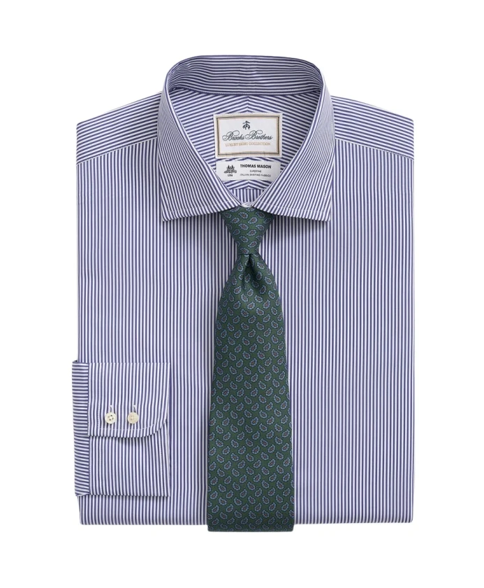 Полосатая рубашка Thomas Mason стандартного кроя с английским воротником на пуговицах Brooks Brothers, фиолетовый
Полосатая рубашка Thomas Mason стандартного кроя с английским воротником на пуговицах Brooks Brothers, фиолетовый