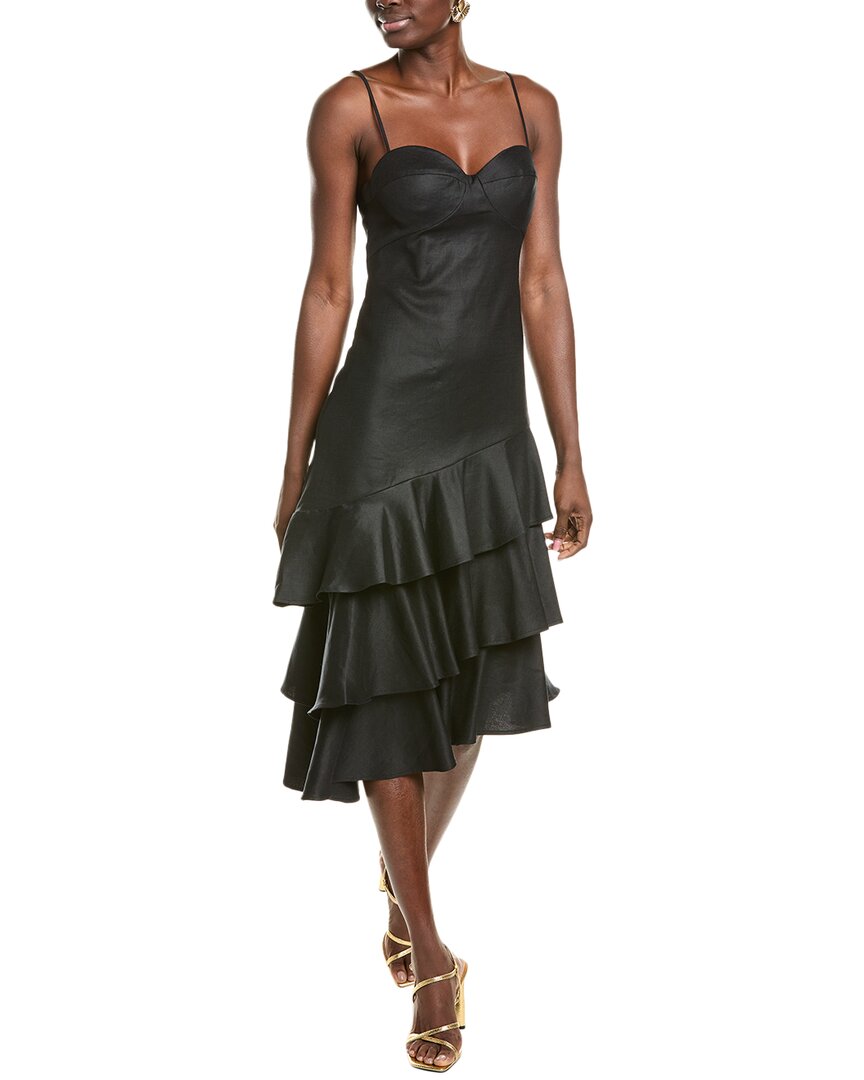 BCBGMAXAZRIA Асимметричное коктейльное платье из льняной смеси с оборками, черный
BCBGMAXAZRIA Асимметричное коктейльное платье из льняной смеси с оборками, черный