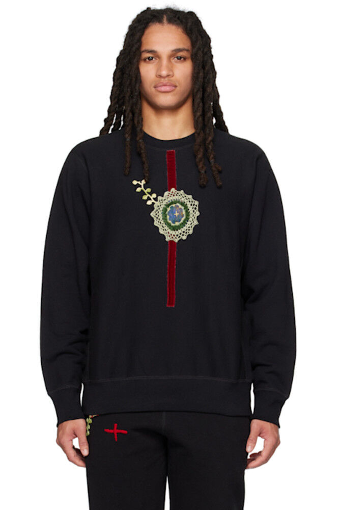 Черная толстовка с аппликацией BENTGABLENITS 
Черная толстовка с аппликацией BENTGABLENITS