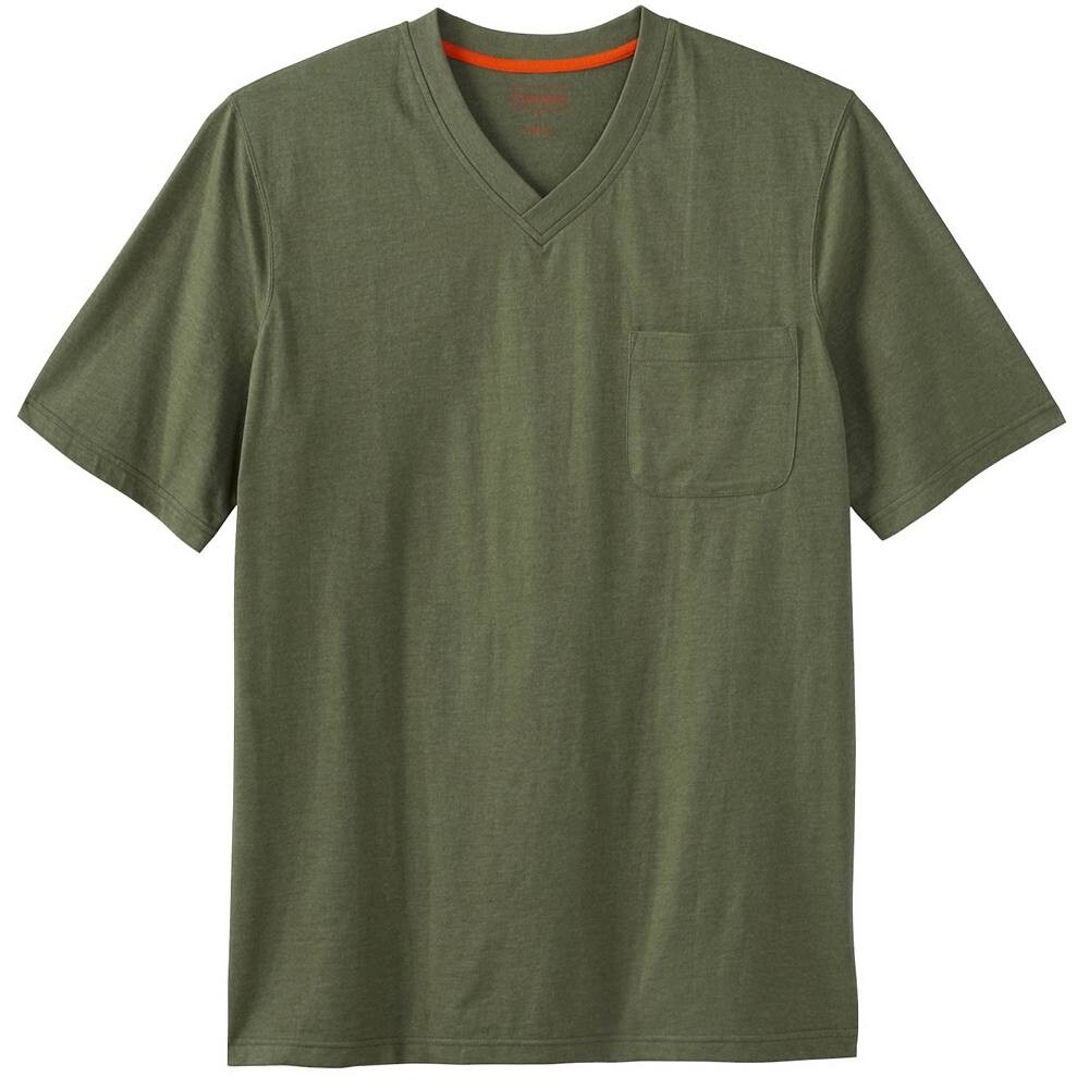 Мужская футболка Boulder Creek By Kingsize с v-образным вырезом и карманами большого и высокого веса, цвет Heather Moss
Мужская футболка Boulder Creek By Kingsize с v-образным вырезом и карманами большого и высокого веса, цвет Heather Moss