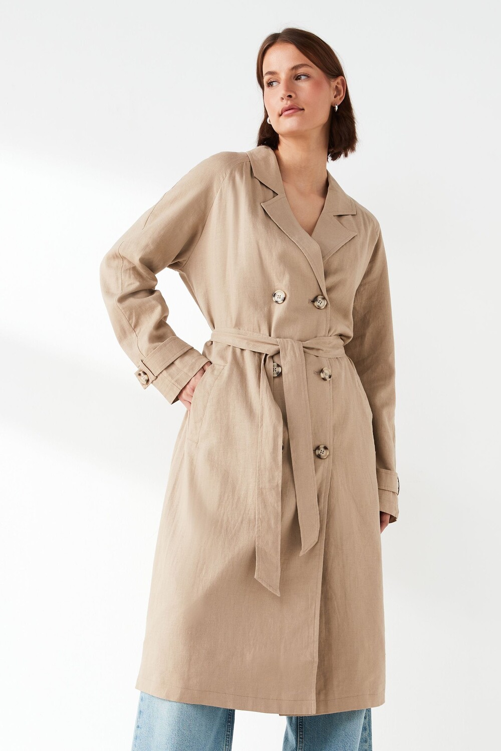 Льняной тренч Jdy, коричневый
Льняной тренч Jdy, коричневый