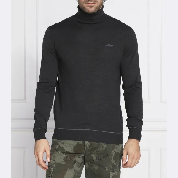 Облегающая водолазка с добавлением шерсти Aeronautica Militare, черный
Облегающая водолазка с добавлением шерсти Aeronautica Militare, черный