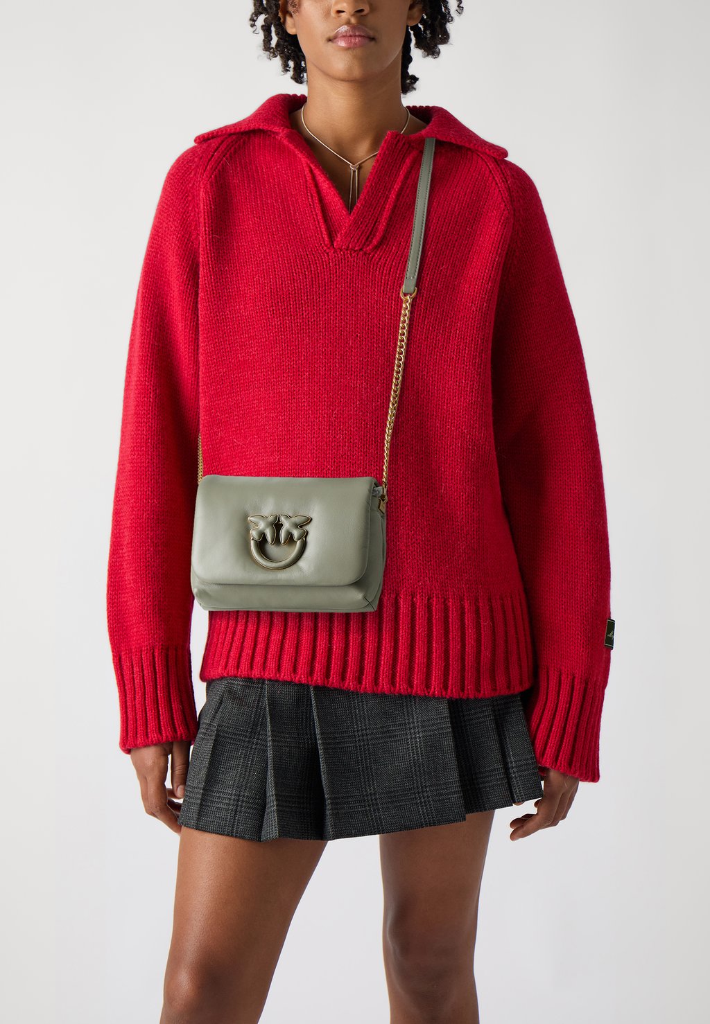 Сумка через плечо LOVE CLICK PUFF BUCKLE - Across body bag Pinko, зеленый 
Сумка через плечо LOVE CLICK PUFF BUCKLE - Across body bag Pinko, зеленый