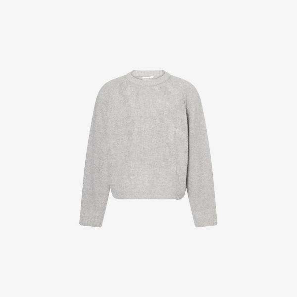 Вязаный джемпер The Couture Club с рукавом реглан и фактурой «букле», серый 
Вязаный джемпер The Couture Club с рукавом реглан и фактурой «букле», серый