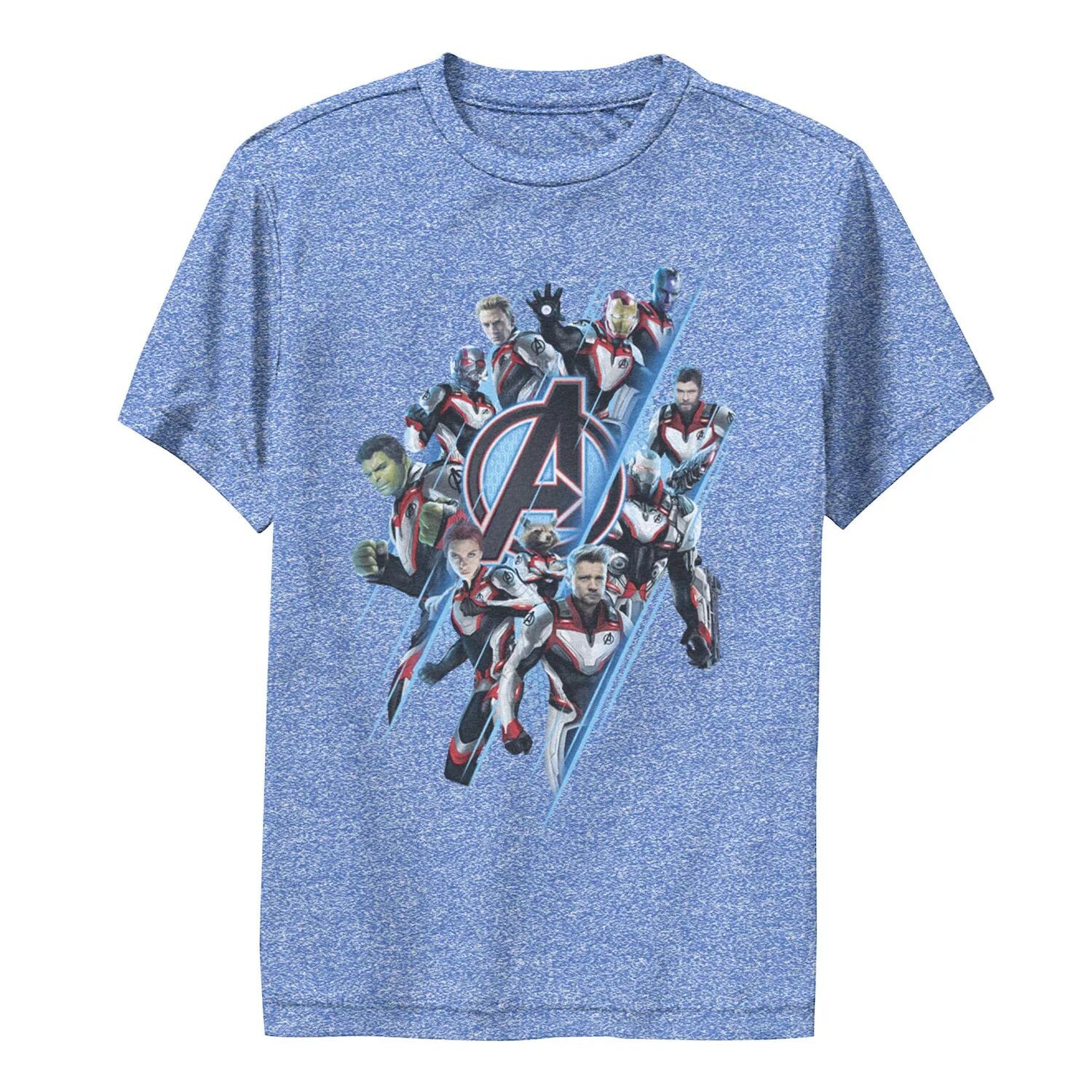 Футболка с графическим изображением для мальчиков 8–20 лет «Марвел Мстители: Финал» в костюме, командный плакат с групповым снимком Marvel