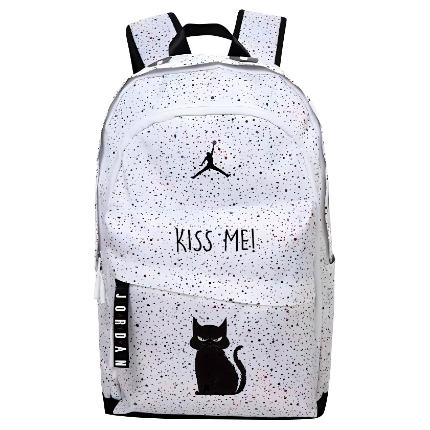 Jordan Полиэстеровый рюкзак унисекс белый, Kiss Cat
Jordan Полиэстеровый рюкзак унисекс белый, Kiss Cat