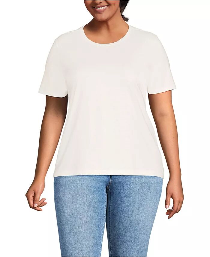Женская футболка большого размера из хлопка Supima с круглым вырезом Lands' End, слоновая кость/кремовый
Женская футболка большого размера из хлопка Supima с круглым вырезом Lands' End, слоновая кость/кремовый