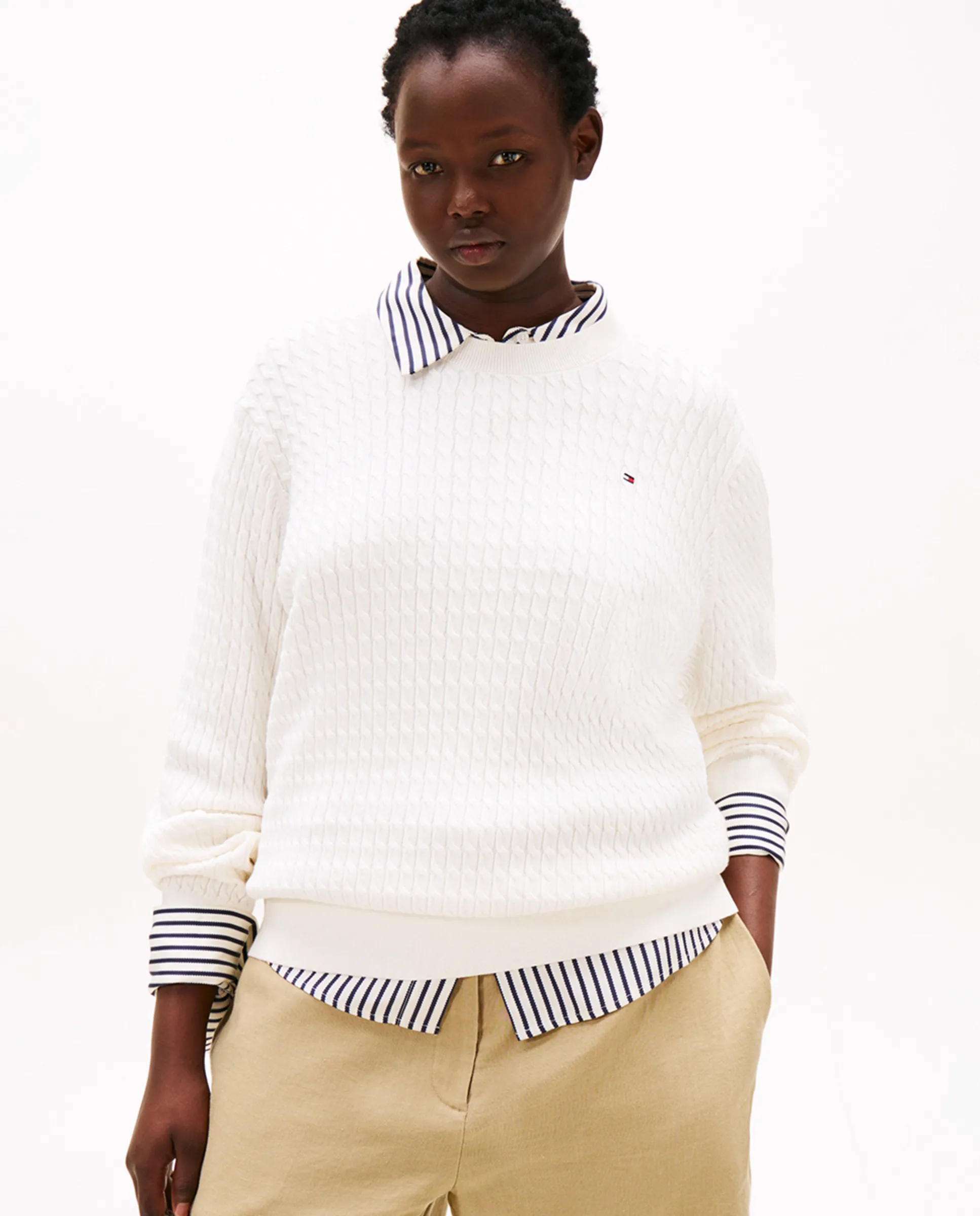 Женский джемпер Curve с длинным рукавом Tommy Hilfiger, белый
Женский джемпер Curve с длинным рукавом Tommy Hilfiger, белый