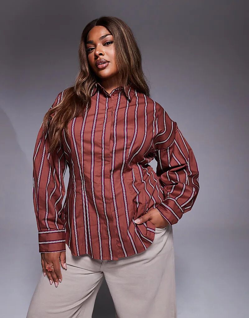 Рубашка с защипами ASOS DESIGN Curve в коричневую полоску
Рубашка с защипами ASOS DESIGN Curve в коричневую полоску