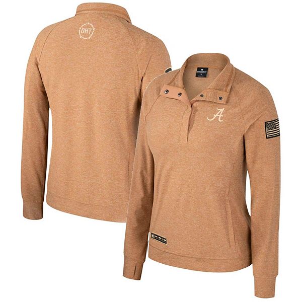 Женская куртка raglan с кнопками quarter-snap Alabama Crimson Tide OHT Military Appreciation песочного цвета Colosseum
Женская куртка raglan с кнопками quarter-snap Alabama Crimson Tide OHT Military Appreciation песочного цвета Colosseum