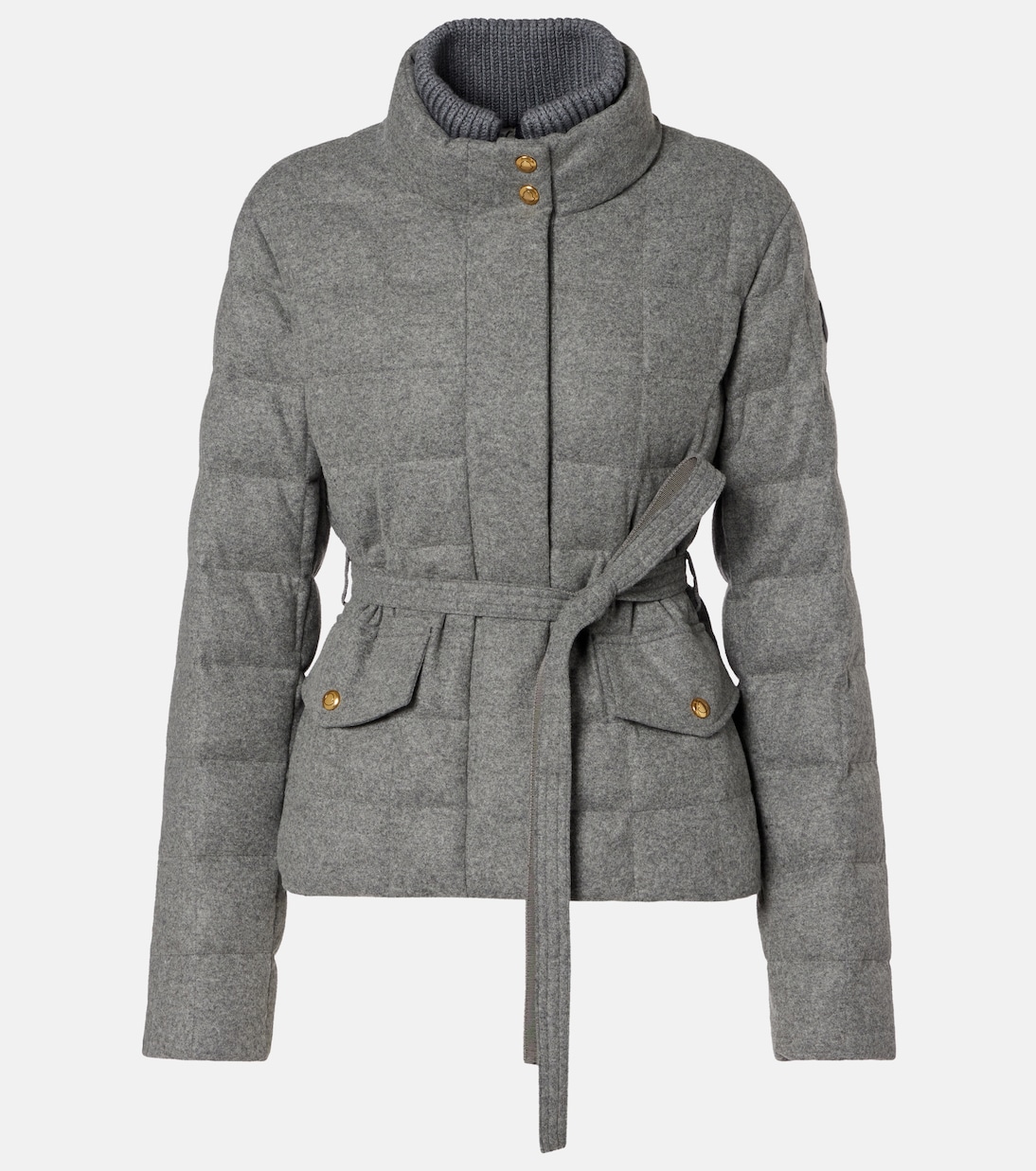 Стеганая куртка с поясом Moncler, Gray
Стеганая куртка с поясом Moncler, Gray