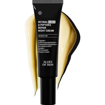 Retinal 0,05% Peptides Repair Ночной крем с инкапсулированным ретинолом Allies Of Skin
Retinal 0,05% Peptides Repair Ночной крем с инкапсулированным ретинолом Allies Of Skin