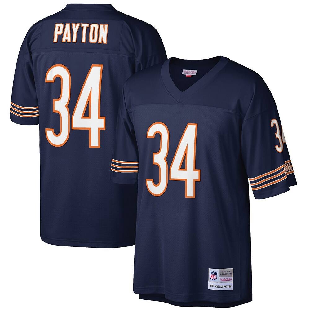 Мужская футболка Mitchell & Ness Walter Payton темно-синего цвета Chicago Bears Big & Tall 1985 года, реплика пенсионера, цвет Brs Navy
Мужская футболка Mitchell & Ness Walter Payton темно-синего цвета Chicago Bears Big & Tall 1985 года, реплика пенсионера, цвет Brs Navy