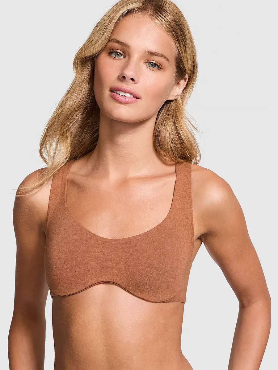 Базовый хлопковый бюстгальтер без подкладки Pink Bralettes & Bra Tops, цвет Caramel 
Базовый хлопковый бюстгальтер без подкладки Pink Bralettes & Bra Tops, цвет Caramel