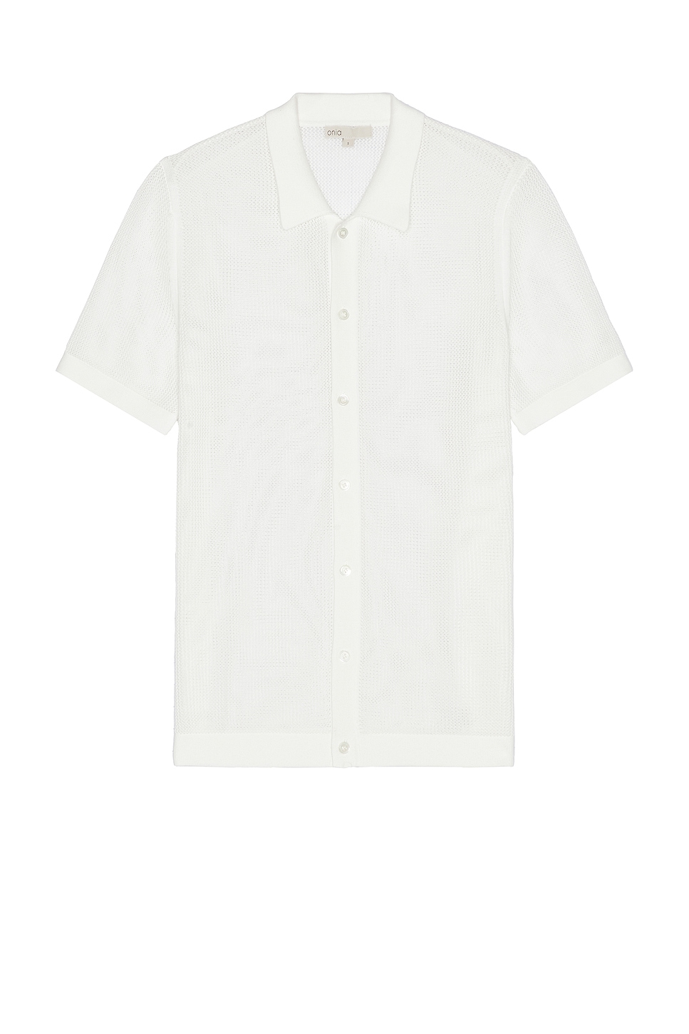 Вязаная рубашка на пуговицах крючком Onia, White
Вязаная рубашка на пуговицах крючком Onia, White