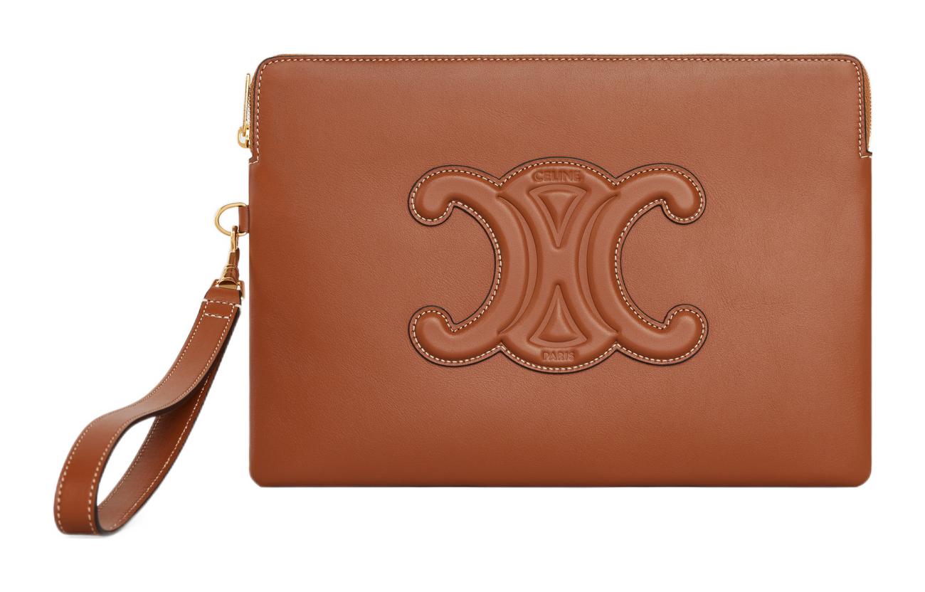 Кожаный клатч Triomphe Smooth Calf для женщин желто-коричневый CELINE
Кожаный клатч Triomphe Smooth Calf для женщин желто-коричневый CELINE