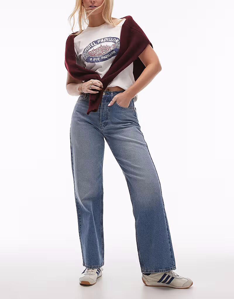 Джинсы Hourglass средней посадки свободного кроя прямого кроя в винтажном синем цвете Topshop Hourglass
Джинсы Hourglass средней посадки свободного кроя прямого кроя в винтажном синем цвете Topshop Hourglass