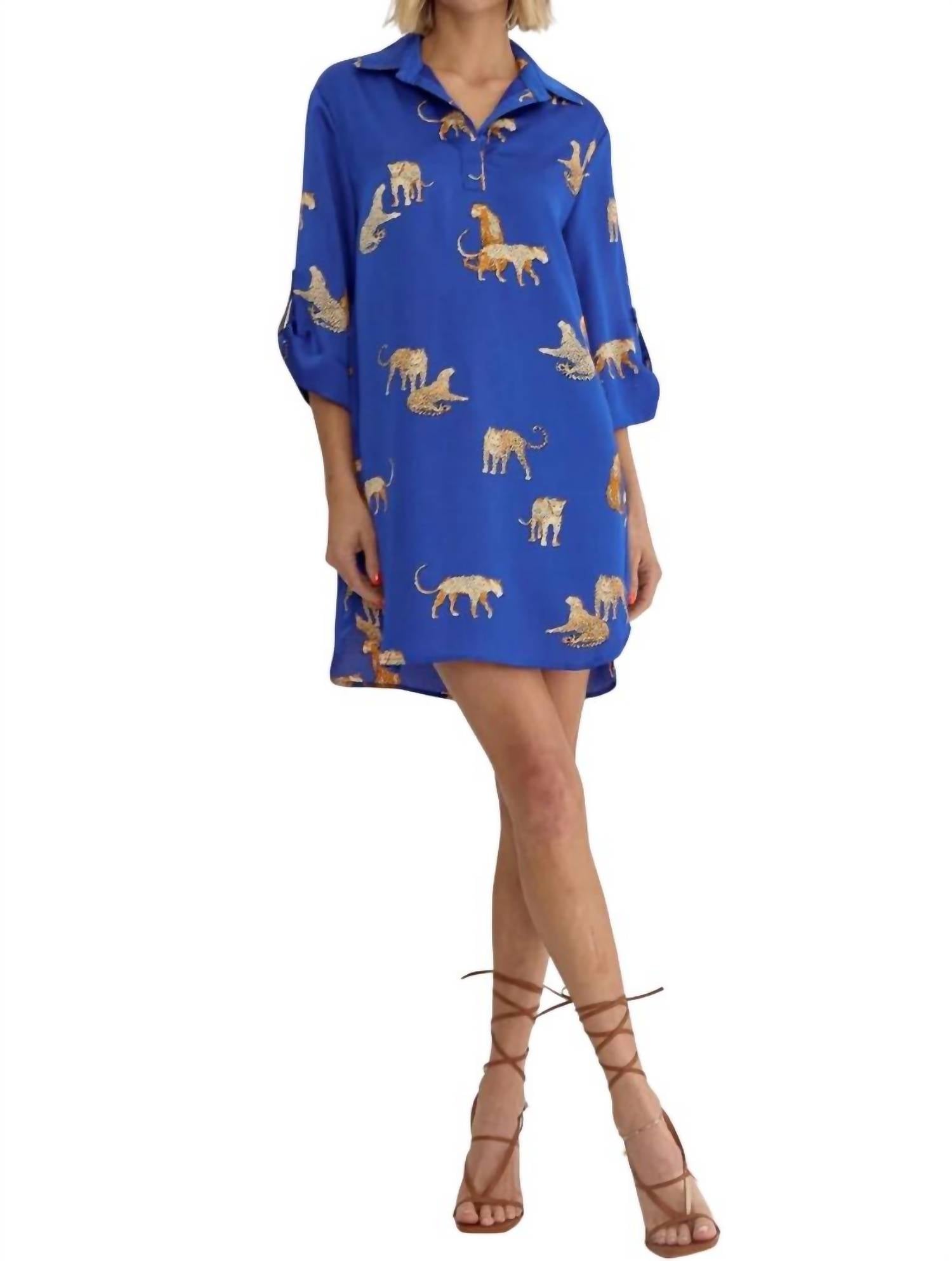 Платье-туника с принтом гепарда Mayra в королевском стиле entro, цвет royal
Платье-туника с принтом гепарда Mayra в королевском стиле entro, цвет royal