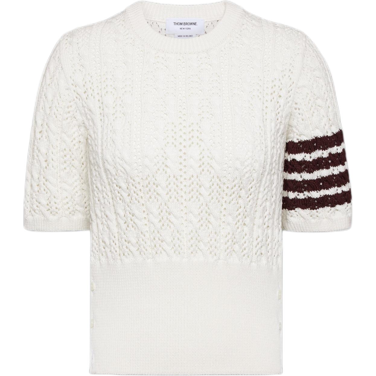 Топ 4 Bar Pointelle Knitted T Shirt THOM BROWNE, белый
Топ 4 Bar Pointelle Knitted T Shirt THOM BROWNE, белый