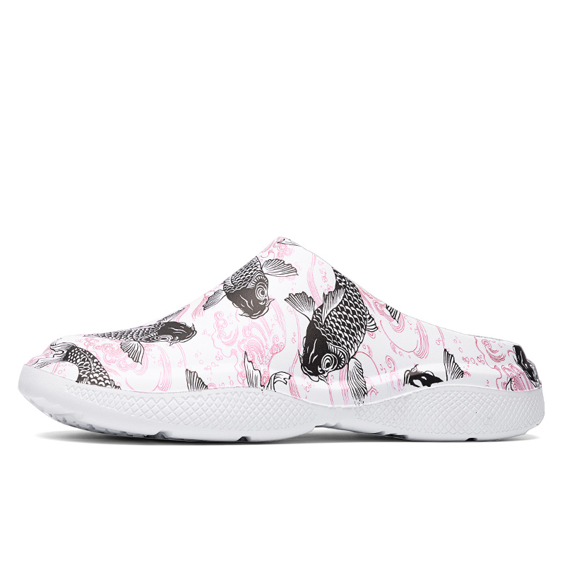 LONGYING Мужские белые противоскользящие тапочки с закрытым носком, цвет White
LONGYING Мужские белые противоскользящие тапочки с закрытым носком, цвет White