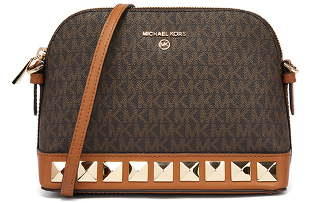 MICHAEL KORS Очаровательная виниловая сумка в виде пельменя Куполообразная сумка через плечо Женская коричневая