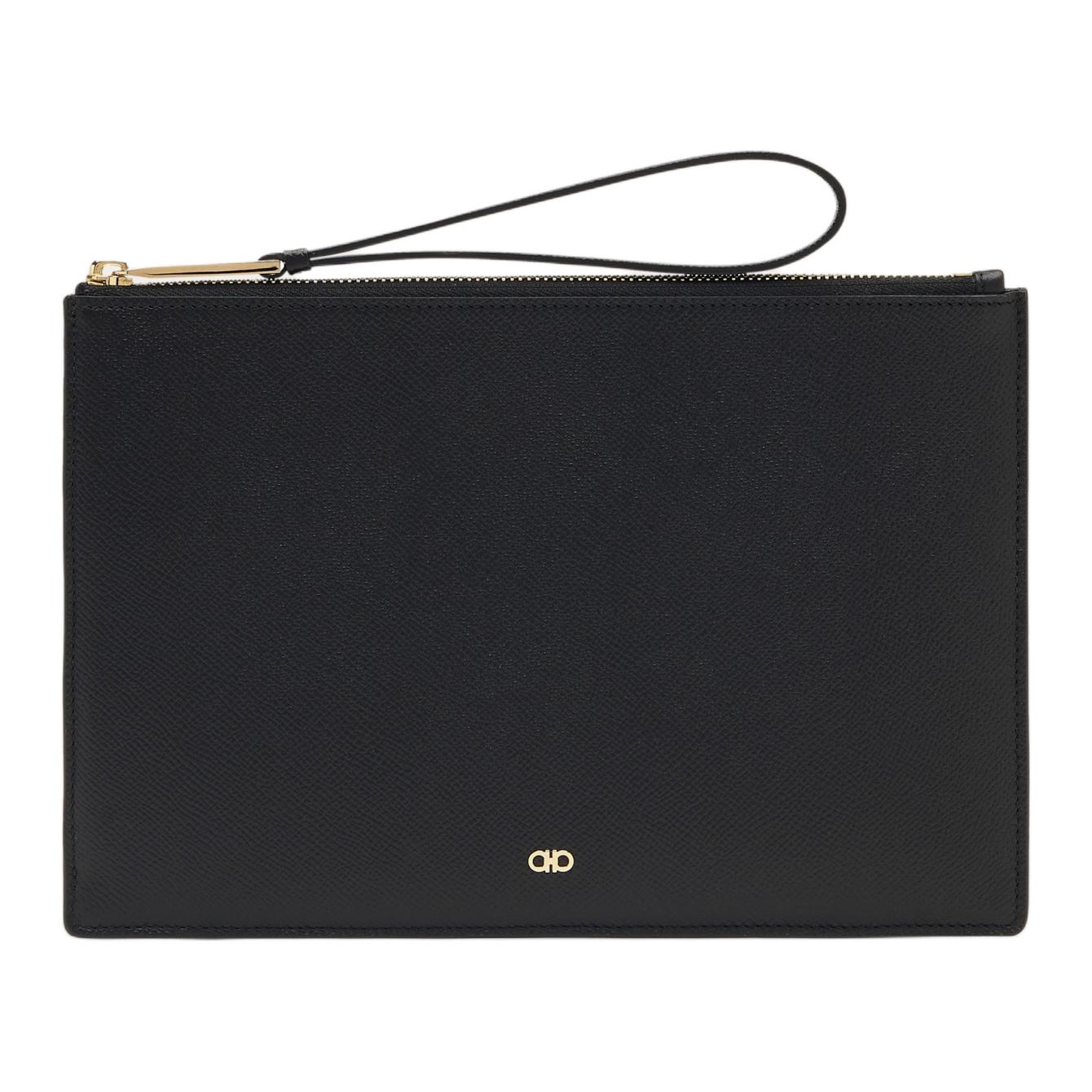 Феррагамо GANCINI Мужская черная клатч из тисненой телячьей кожи
Феррагамо GANCINI Мужская черная клатч из тисненой телячьей кожи