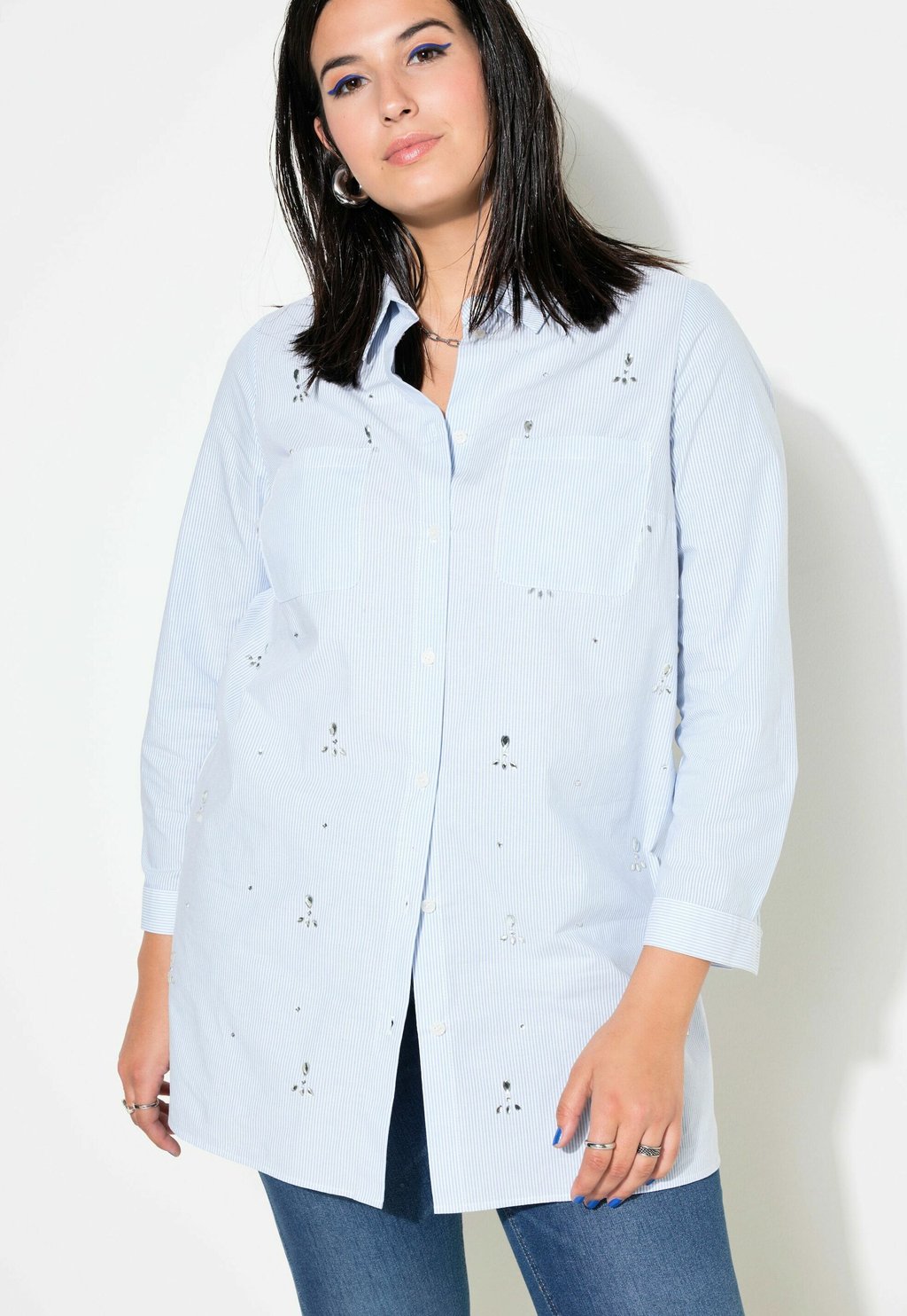 Блузка на пуговицах STREIFEN GLITZERSTEINCHEN LANGARM Studio Untold, синий
Блузка на пуговицах STREIFEN GLITZERSTEINCHEN LANGARM Studio Untold, синий