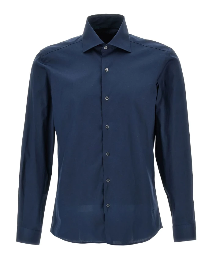 Синяя хлопковая рубашка с застежкой на пуговицы. Fay, синий
Синяя хлопковая рубашка с застежкой на пуговицы. Fay, синий