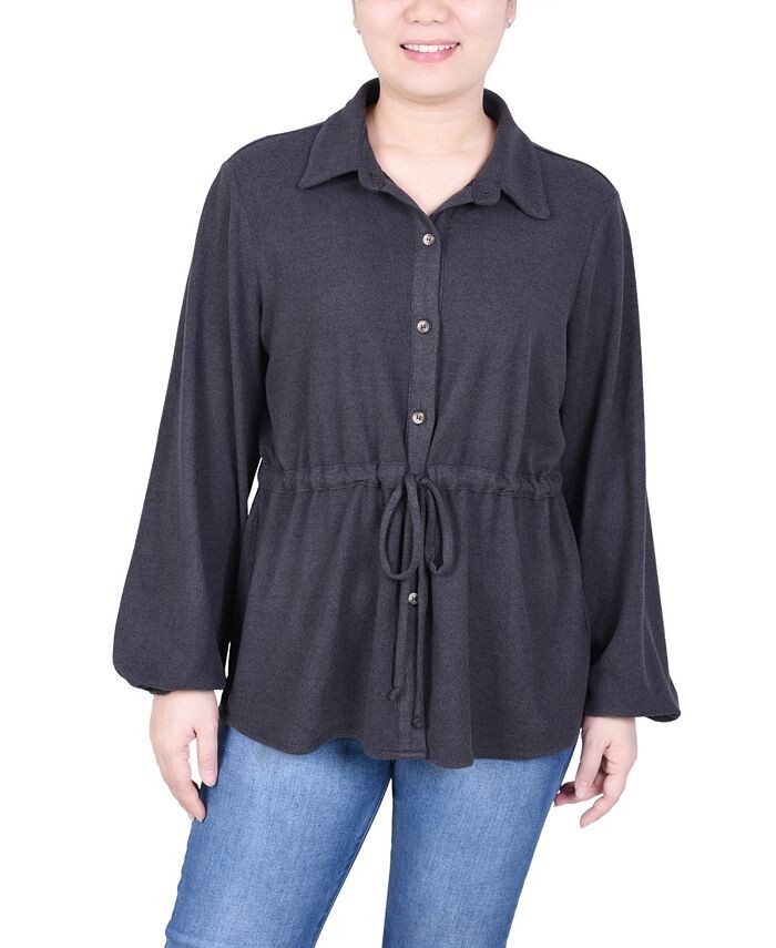 Топ-туника с длинными рукавами «летучая мышь» и кулиской на талии для миниатюрных размеров NY Collection, серый
Топ-туника с длинными рукавами «летучая мышь» и кулиской на талии для миниатюрных размеров NY Collection, серый